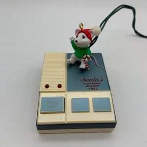 VTG '92 Hallmark Magic Santa's Answering Machine Christmas Ornament UNTESTED
